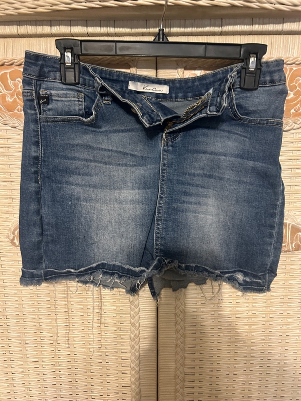 KanCan Blue Distressed Denim skirt